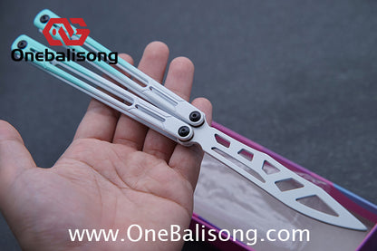 Asgard Steel Cygnus Balisong ABS Patch/Coating/Stainless Steel Handle Stainless Steel Blade Bushings