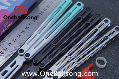Asgard Steel Cygnus Balisong ABS Patch/Coating/Stainless Steel Handle Stainless Steel Blade Bushings