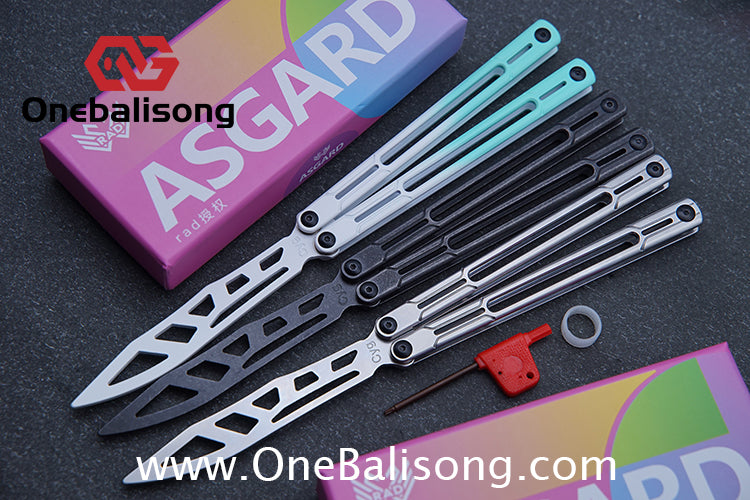 Asgard Steel Cygnus Balisong Stainless Steel Handle Stainless Steel Blade Bushings