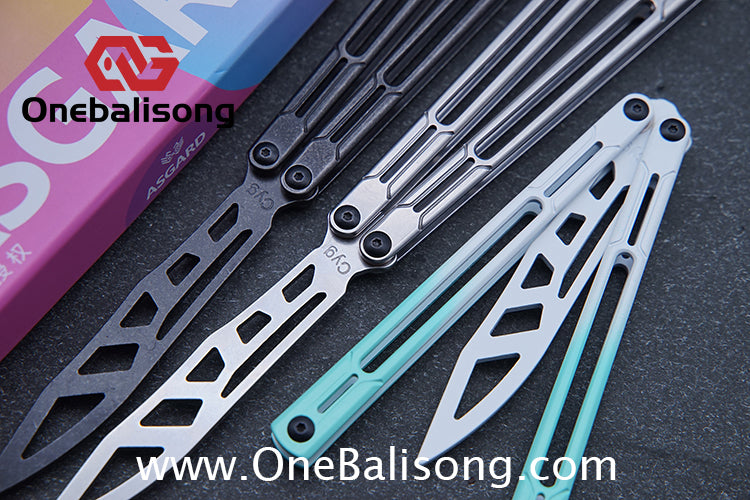 Asgard Steel Cygnus Balisong Stainless Steel Handle Stainless Steel Blade Bushings