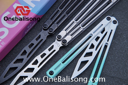 Asgard Steel Cygnus Balisong ABS Patch/Coating/Stainless Steel Handle Stainless Steel Blade Bushings