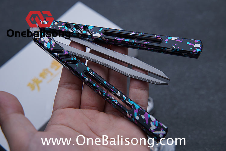 Class Loss Creation 8801 Balisong Aluminum Alloy Handle Stainless Steel Tuning Fork Blade Bushings