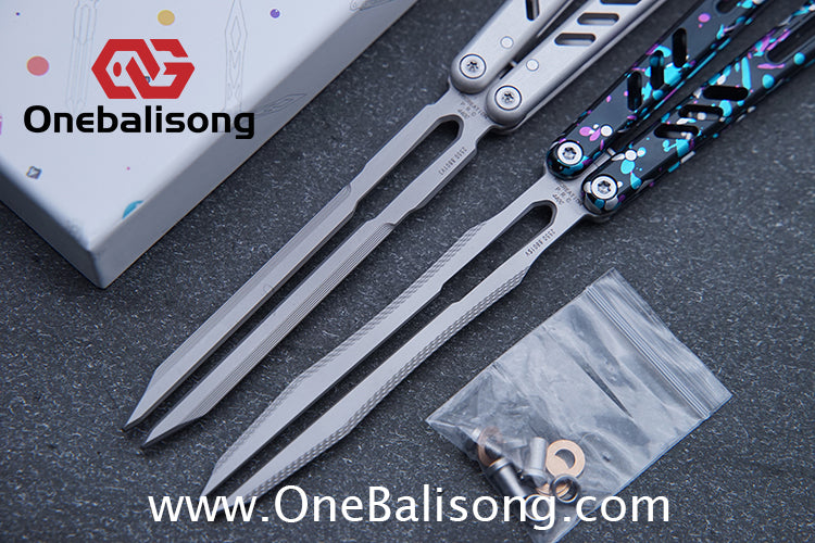 Class Loss Creation 8801 Balisong Aluminum Alloy Handle Stainless Steel Tuning Fork Blade Bushings
