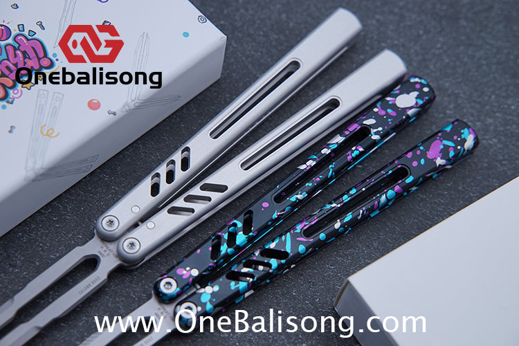 Class Loss Creation 8801 Balisong Aluminum Alloy Handle Stainless Steel Tuning Fork Blade Bushings