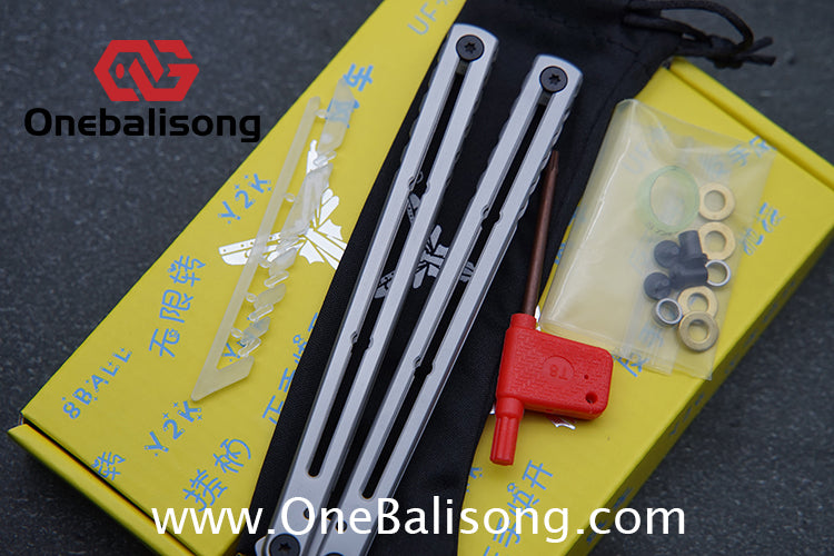 YY Noctilucent Steel Kraken Balisong Clone  Stainless Steel Handle Stainless Steel Blade Bushings
