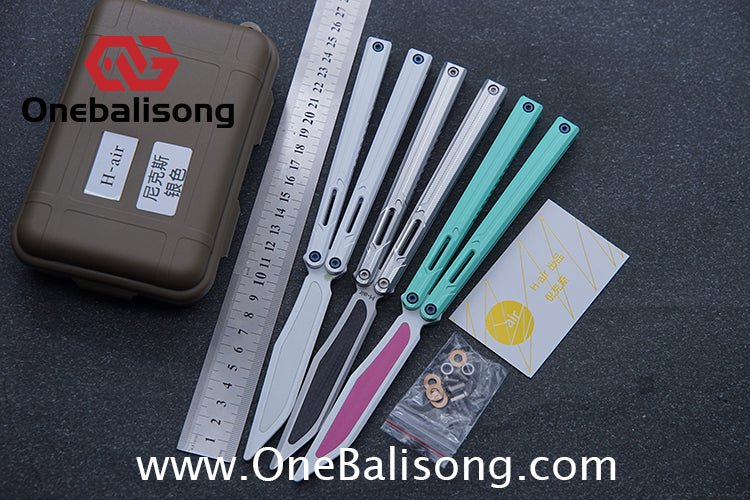 H-air Knicks Balisong Seven Series Aluminum Alloy Handle Stainless Steel Blade Bushings