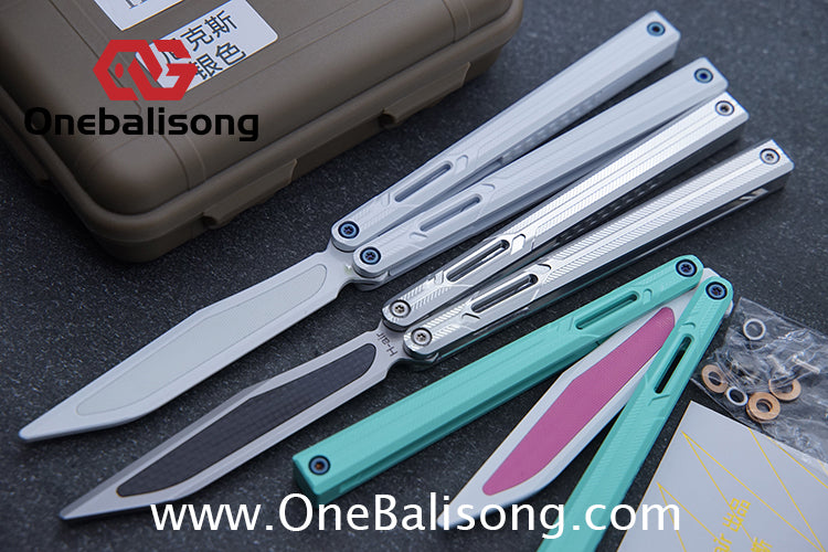 H-air Knicks Balisong Seven Series Aluminum Alloy Handle Stainless Steel Blade Bushings