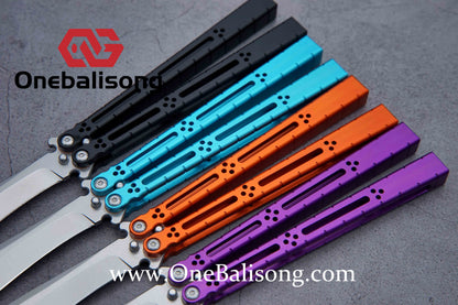 theone HOM Aluminum bas Balisong clone Aluminum alloy handle stainless steel blade Bushing