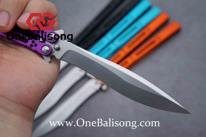 theone HOM Aluminum bas Balisong clone Aluminum alloy handle stainless steel blade Bushing