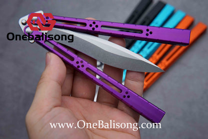theone HOM Aluminum bas Balisong clone Aluminum alloy handle stainless steel blade Bushing