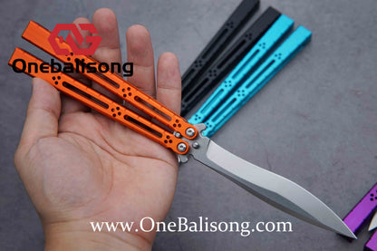 theone HOM Aluminum bas Balisong clone Aluminum alloy handle stainless steel blade Bushing