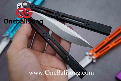 theone HOM Aluminum bas Balisong clone Aluminum alloy handle stainless steel blade Bushing