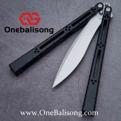 theone HOM Aluminum bas Balisong clone Aluminum alloy handle stainless steel blade Bushing