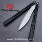 theone HOM Aluminum bas Balisong clone Aluminum alloy handle stainless steel blade Bushing