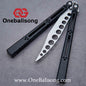 theone HOM Aluminum bas Balisong clone Aluminum alloy handle stainless steel blade Bushing