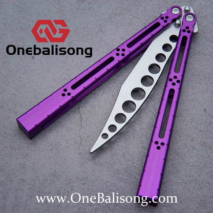 theone HOM Aluminum bas Balisong clone Aluminum alloy handle stainless steel blade Bushing