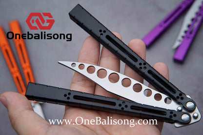 theone HOM Aluminum bas Balisong clone Aluminum alloy handle stainless steel blade Bushing