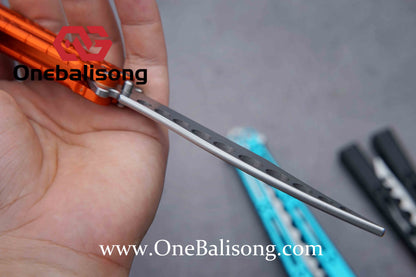 theone HOM Aluminum bas Balisong clone Aluminum alloy handle stainless steel blade Bushing