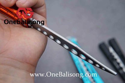 theone HOM Aluminum bas Balisong clone Aluminum alloy handle stainless steel blade Bushing