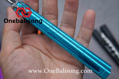 theone HOM Aluminum bas Balisong clone Aluminum alloy handle stainless steel blade Bushing