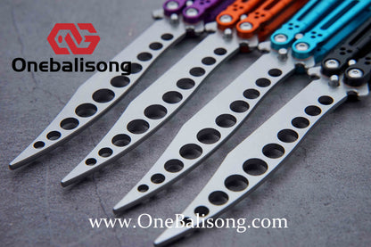 theone HOM Aluminum bas Balisong clone Aluminum alloy handle stainless steel blade Bushing