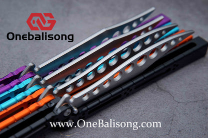 theone HOM Aluminum bas Balisong clone Aluminum alloy handle stainless steel blade Bushing
