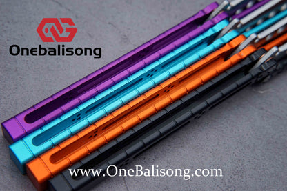 theone HOM Aluminum bas Balisong clone Aluminum alloy handle stainless steel blade Bushing