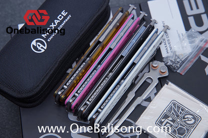 Maxace Banshee Balisong G10/PEI Patch Handle 10Cr15CoMoV Stone Washing Blade Bushing