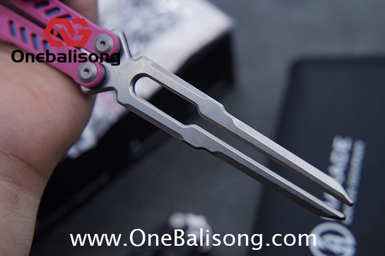 Maxace Banshee Balisong G10/PEI Patch Handle 10Cr15CoMoV Stone Washing Blade Bushing