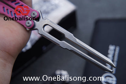 Maxace Banshee Balisong G10/PEI Patch Handle 10Cr15CoMoV Stone Washing Blade Bushing