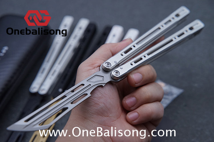 AKD Elysian Balisong 7075 Aluminum Alloy Handle 14Cr28Mov Stainless Steel Blade Bushings