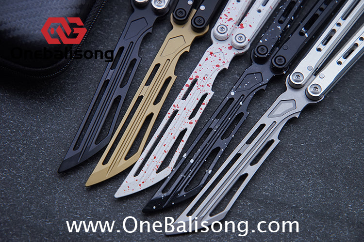 AKD Elysian Balisong 7075 Aluminum Alloy Handle 14Cr28Mov Stainless Steel Blade Bushings