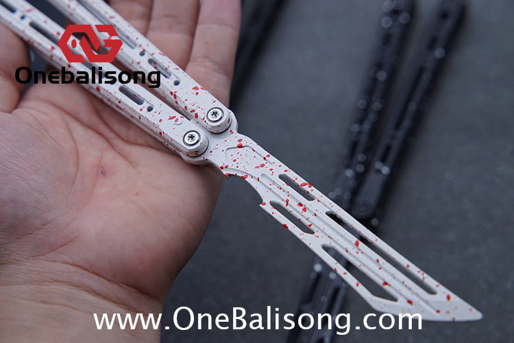 AKD Elysian Balisong 7075 Aluminum Alloy Handle 14Cr28Mov Stainless Steel Blade Bushings
