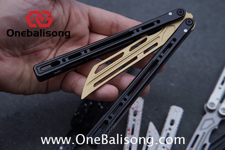 AKD Elysian Balisong 7075 Aluminum Alloy Handle 14Cr28Mov Stainless Steel Blade Bushings