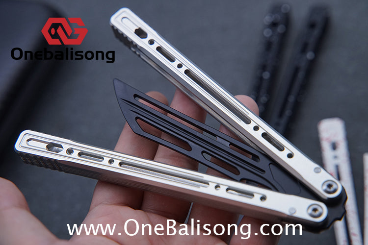 AKD Elysian Balisong 7075 Aluminum Alloy Handle 14Cr28Mov Stainless Steel Blade Bushings