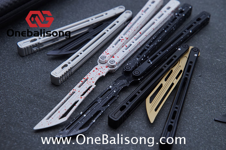 AKD Elysian Balisong 7075 Aluminum Alloy Handle 14Cr28Mov Stainless Steel Blade Bushings