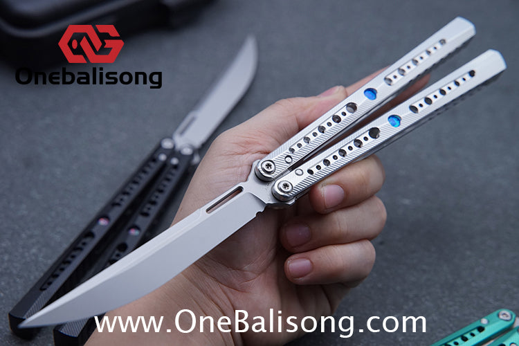 Blade Island Kongming Balisong 7075 Aluminum Alloy Handle 440c Stainless Steel Blade Bushings