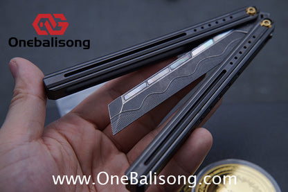 TITAN Cut off Worries Balisong TC21 Titanium Alloy Handle M390 Stainless Steel Blade Bushing