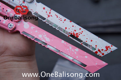 TITAN Cut off Worries Balisong TC21 Titanium Alloy Handle M390 Stainless Steel Blade Bushing