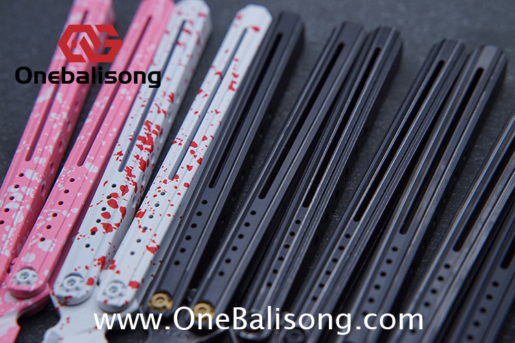 Titan Breaking Sorrow Balisong TC21 Titanium Alloy Handle M390 Stainless Steel Blade Bushing