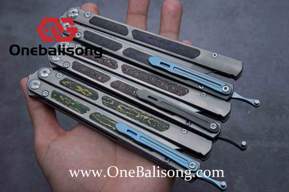 Maxace Covenant-III Butterfly Trainer Knife TC Handle M390 Blade Bushing System EDC Tools Smooth Flipping Gifts Folding Knives