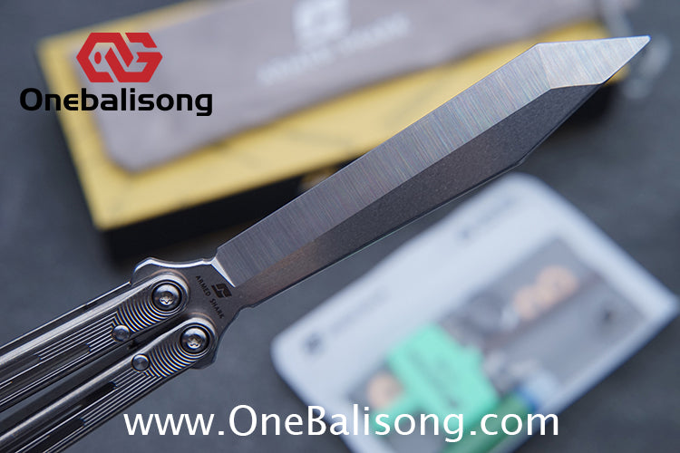 ARMED SHARK Titanium REP SE Balisong Clone TC4 Titanium Alloy Handle 5CR15 Stainless Steel Blade
