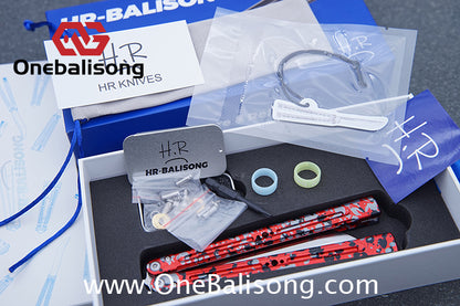 HR Killer Balisong  Seven series aluminum Handle 14c28n/vg10 Blade integrated+traditional shaft sleeve