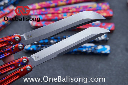 HR Killer Balisong  Seven series aluminum Handle 14c28n/vg10 Blade integrated+traditional shaft sleeve