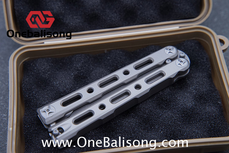 Mini Roar 82 Balisong Titanium Alloy Handle M390/MAGNACUT Stainless Steel Blade integrated Structure