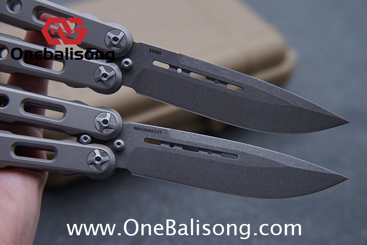 Mini Roar 82 Balisong Titanium Alloy Handle M390/MAGNACUT Stainless Steel Blade integrated Structure