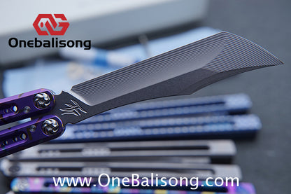 Baliplus Medusa Clone Balisong TC4 Titanium Alloy Handle VG10 Stainless Steel Blade Bushing