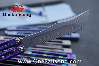 Baliplus Medusa Clone Balisong TC4 Titanium Alloy Handle VG10 Stainless Steel Blade Bushing