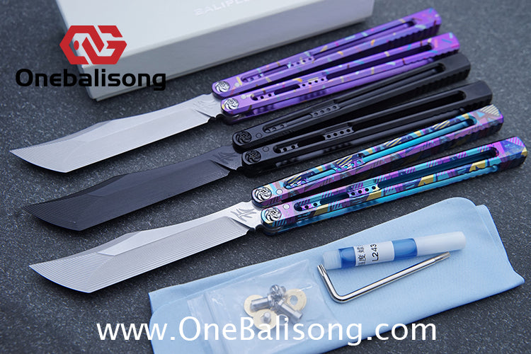 Baliplus Medusa Clone Balisong TC4 Titanium Alloy Handle VG10 Stainless Steel Blade Bushing