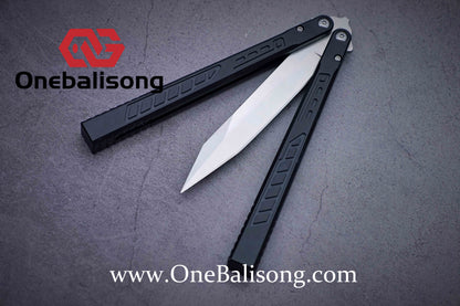 Theone Aluminum Falcon Balisong Clone Aluminum alloy-handle stainless steel blade bushings